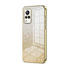 For vivo S9 Gradient Glitter Powder Electroplated Phone Case(Gold) - 1