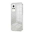 For vivo S9 Gradient Glitter Powder Electroplated Phone Case(Transparent) - 1