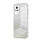 For vivo S9e Gradient Glitter Powder Electroplated Phone Case(Transparent) - 1