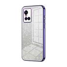 For vivo S10 / S10 Pro Gradient Glitter Powder Electroplated Phone Case(Purple) - 1