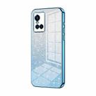 For vivo S10 / S10 Pro Gradient Glitter Powder Electroplated Phone Case(Blue) - 1