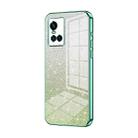 For vivo S10 / S10 Pro Gradient Glitter Powder Electroplated Phone Case(Green) - 1