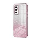 For vivo S10e / V23e 4G/5G / Y75 4G Gradient Glitter Powder Electroplated Phone Case(Pink) - 1