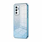 For vivo S10e / V23e 4G/5G / Y75 4G Gradient Glitter Powder Electroplated Phone Case(Blue) - 1