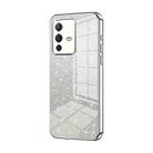 For vivo S12 / V23 5G Gradient Glitter Powder Electroplated Phone Case(Silver) - 1