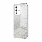 For vivo S12 Pro / V23 Pro Gradient Glitter Powder Electroplated Phone Case(Transparent) - 1