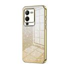 For vivo S15 Gradient Glitter Powder Electroplated Phone Case(Gold) - 1