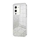 For vivo S15 Gradient Glitter Powder Electroplated Phone Case(Transparent) - 1
