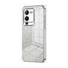 For vivo S15 Gradient Glitter Powder Electroplated Phone Case(Silver) - 1