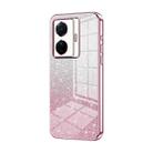 For vivo S15e / T1 Pro Gradient Glitter Powder Electroplated Phone Case(Pink) - 1
