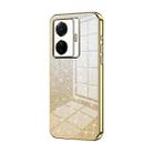 For vivo S15e / T1 Pro Gradient Glitter Powder Electroplated Phone Case(Gold) - 1
