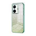 For vivo S15e / T1 Pro Gradient Glitter Powder Electroplated Phone Case(Green) - 1