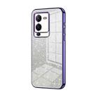 For vivo S15 Pro / V25 Pro Gradient Glitter Powder Electroplated Phone Case(Purple) - 1