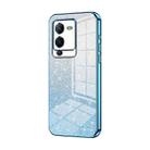 For vivo S15 Pro / V25 Pro Gradient Glitter Powder Electroplated Phone Case(Blue) - 1