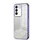 For vivo S16e / V27e Gradient Glitter Powder Electroplated Phone Case(Purple) - 1