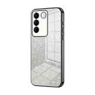 For vivo S16e / V27e Gradient Glitter Powder Electroplated Phone Case(Black) - 1