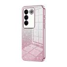 For vivo S16 Pro / S16 / V27 / V27 Pro Gradient Glitter Powder Electroplated Phone Case(Pink) - 1