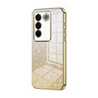 For vivo S16 Pro / S16 / V27 / V27 Pro Gradient Glitter Powder Electroplated Phone Case(Gold) - 1