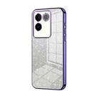 For vivo S17e / iQOO Z7 Pro Gradient Glitter Powder Electroplated Phone Case(Purple) - 1