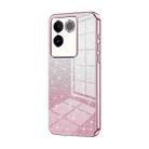 For vivo S17e / iQOO Z7 Pro Gradient Glitter Powder Electroplated Phone Case(Pink) - 1