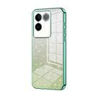 For vivo S17e / iQOO Z7 Pro Gradient Glitter Powder Electroplated Phone Case(Green) - 1