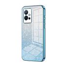 For vivo T1 5G Gradient Glitter Powder Electroplated Phone Case(Blue) - 1