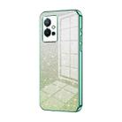 For vivo T1 5G Gradient Glitter Powder Electroplated Phone Case(Green) - 1