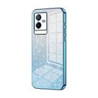 For vivo T2x Gradient Glitter Powder Electroplated Phone Case(Blue) - 1