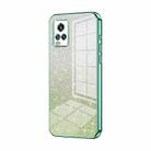 For vivo V20 Gradient Glitter Powder Electroplated Phone Case(Green) - 1