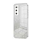 For vivo V20 SE / Y70 Gradient Glitter Powder Electroplated Phone Case(Transparent) - 1