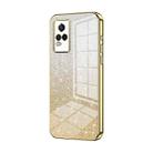 For vivo V21e / Y73 Gradient Glitter Powder Electroplated Phone Case(Gold) - 1