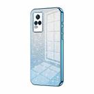 For vivo V21e / Y73 Gradient Glitter Powder Electroplated Phone Case(Blue) - 1