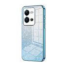 For vivo V25 / V25e Gradient Glitter Powder Electroplated Phone Case(Blue) - 1