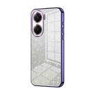 For vivo V29e Gradient Glitter Powder Electroplated Phone Case(Purple) - 1