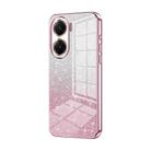 For vivo V29e Gradient Glitter Powder Electroplated Phone Case(Pink) - 1