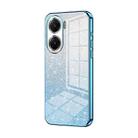 For vivo V29e Gradient Glitter Powder Electroplated Phone Case(Blue) - 1