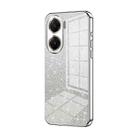 For vivo V29e Gradient Glitter Powder Electroplated Phone Case(Silver) - 1