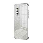 For vivo X27 Gradient Glitter Powder Electroplated Phone Case(Silver) - 1