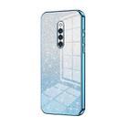 For vivo X27 Pro Gradient Glitter Powder Electroplated Phone Case(Blue) - 1