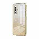 For vivo X30 Gradient Glitter Powder Electroplated Phone Case(Gold) - 1