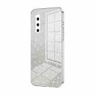 For vivo X30 Gradient Glitter Powder Electroplated Phone Case(Transparent) - 1