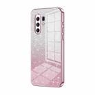 For vivo X30 Pro Gradient Glitter Powder Electroplated Phone Case(Pink) - 1