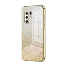 For vivo X30 Pro Gradient Glitter Powder Electroplated Phone Case(Gold) - 1