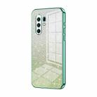 For vivo X30 Pro Gradient Glitter Powder Electroplated Phone Case(Green) - 1