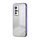 vivo X70 Gradient Glitter Powder Electroplated Phone Case(Purple) - 1