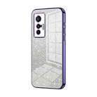 For vivo X70 Gradient Glitter Powder Electroplated Phone Case(Purple) - 1