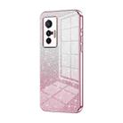For vivo X70 Gradient Glitter Powder Electroplated Phone Case(Pink) - 1