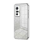 For vivo X70 Gradient Glitter Powder Electroplated Phone Case(Silver) - 1