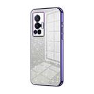 For vivo X70 Pro Gradient Glitter Powder Electroplated Phone Case(Purple) - 1