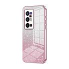 For vivo X70 Pro+ Gradient Glitter Powder Electroplated Phone Case(Pink) - 1